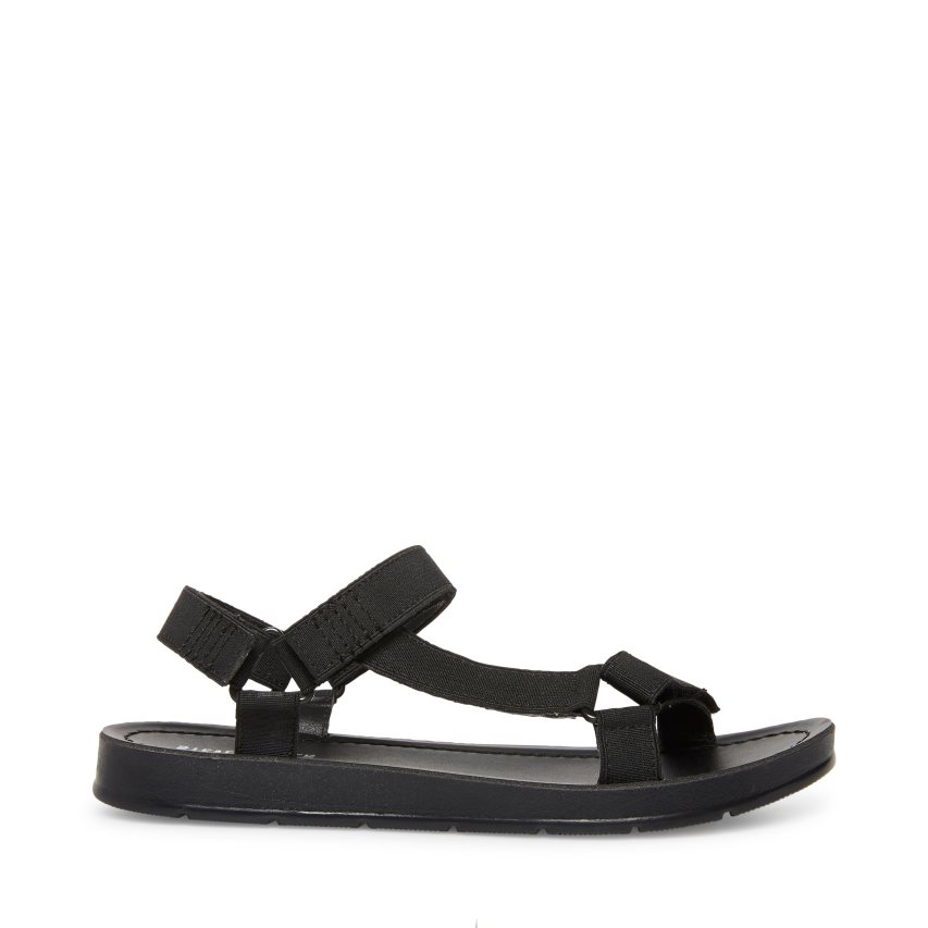 Black Steve Madden Ahenley Kids\' Flat Sandals | PH 3810WCD